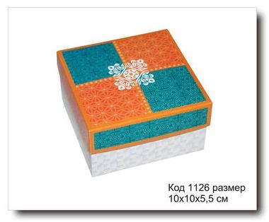Коробка подарочная код 1126 размер 10х10х5.5 см