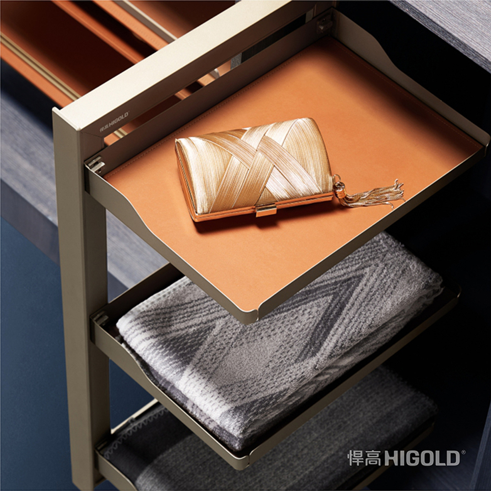 Боковая 3-х полочная корзина для хранения, 356x465x780 мм, расположение с правой стороны