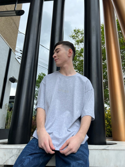 Футболка SPACE OverSize Серый меланж