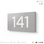 Номер на дверь 141, табличка на дверь для офиса, квартиры, кабинета, аудитории, склада, голубой 120х70 мм, Айдентика Технолоджи