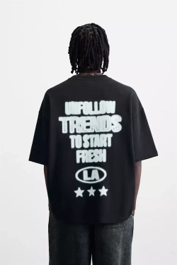 ZARA ТОЛСТОВКА С ГРАФИЧЕСКИМ ПРИНТОМ, МОРСКОЙ СИНИЙ