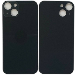 Задняя крышка для Apple iPhone 13 Черный (стекло, широкий вырез под камеру)
