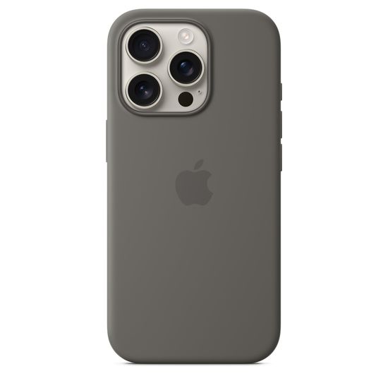 Apple Silicone Case with MagSafe iPhone 16 Pro Stone Gray