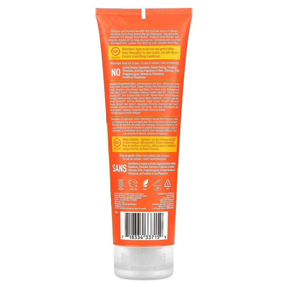 Desert Essence, Шампунь Island Mango, улучшающий, 8 жидких унций (237 мл)