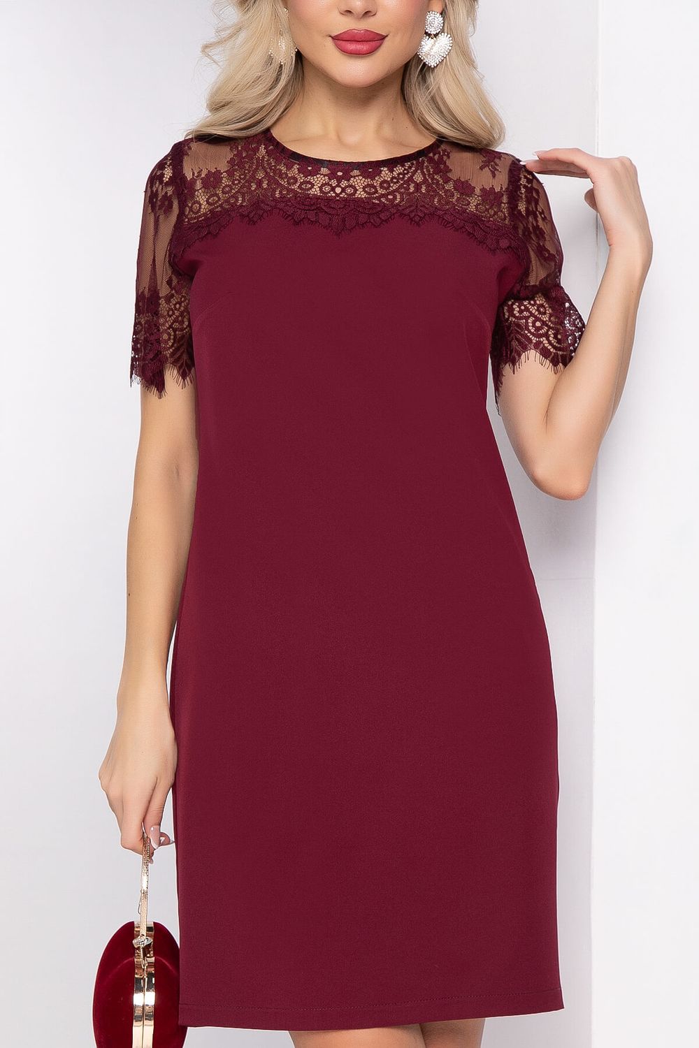 Платье "Кружевная страсть" (бордо) П7987 LT Collection