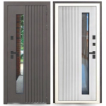 Дверь входная Кронас терма RAL 8019. RAL 7021  ВенМар