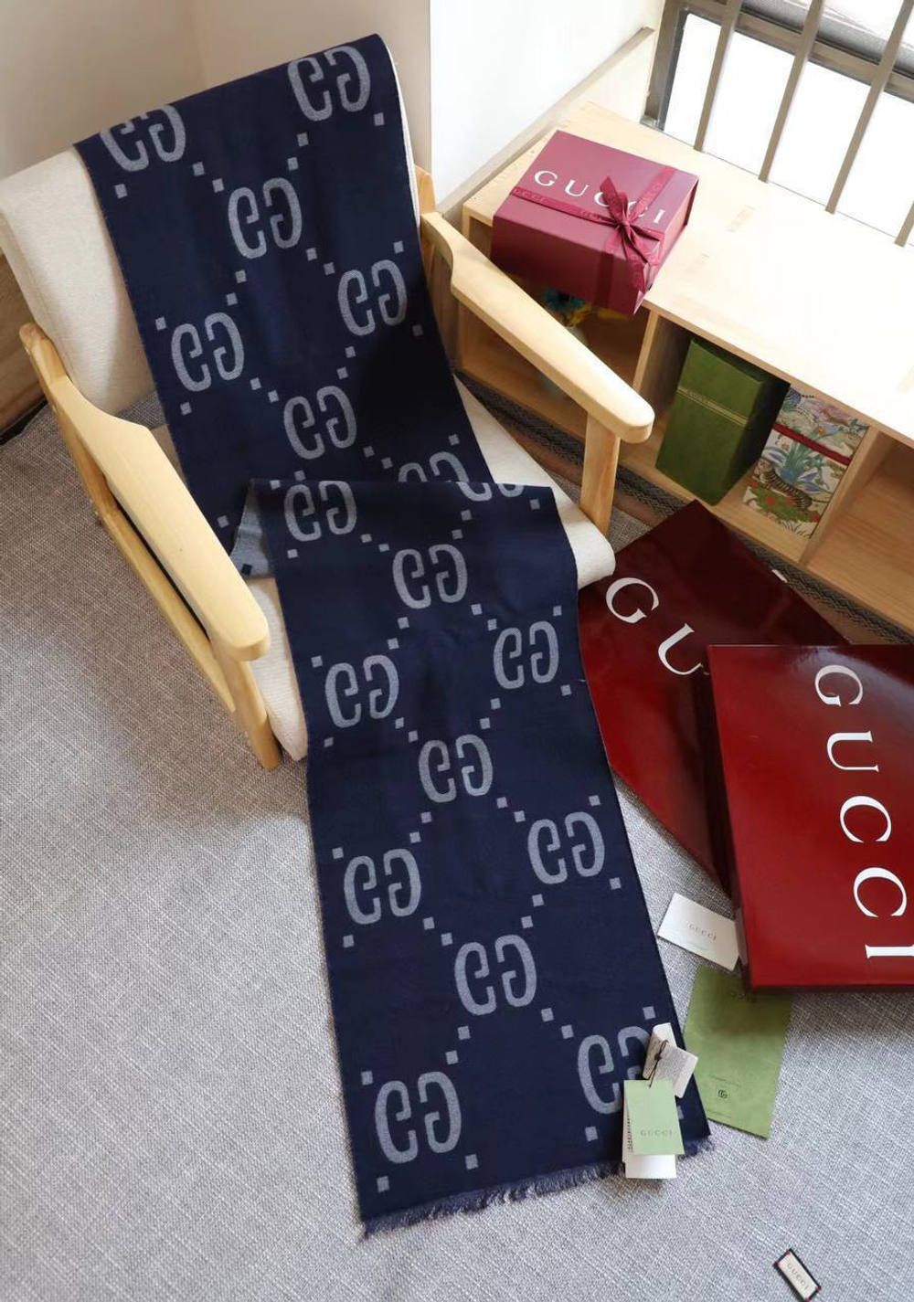 Шарф Gucci 35х190 см, арт. 474506704