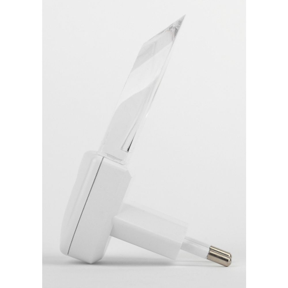 Ночник - светильник светодиодный ЭРА NN-618-LS-W в розетку с датчиком освещенности белый