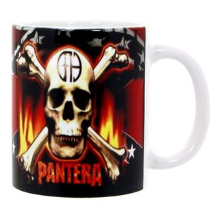 Кружка Pantera группа/череп на флаге конфедерации (737)