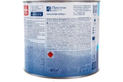 Лак яхтный ПРЕСТИЖ алкидно-уретановый, полуматовый,бесцветный, 1,9л