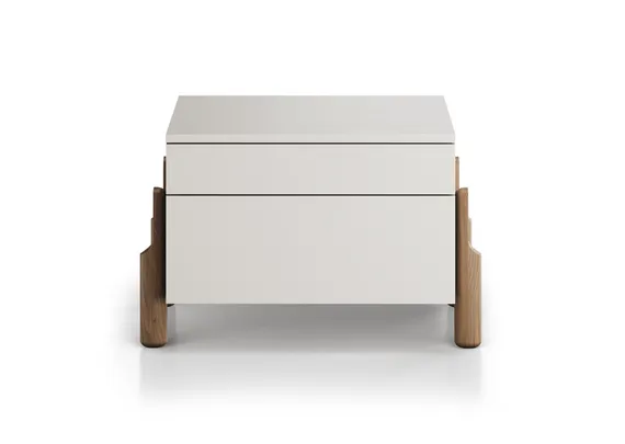 Тумба прикроватная Basic 2 ящика ширина 60 см (дымка)
