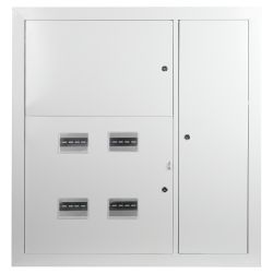 Корпус металлический встраиваемый ЭРА SIMPLE ЩЭ-4 (1000х960х140) 4-х квартирный IP31 УХЛ3 серый | Электротовары