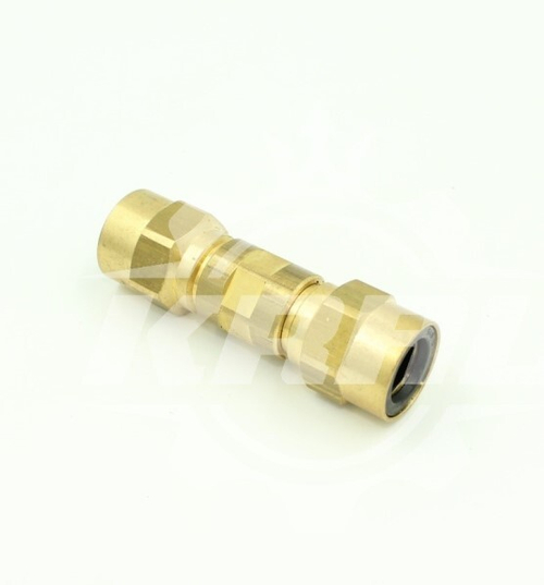 Соединитель трубки ПВХ,полиамид d15мм-15мм (длинный) прямой латунь (KRAL)