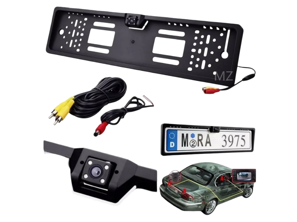Авто камера заднего вида в рамке под номер LED подсветка XPX-801