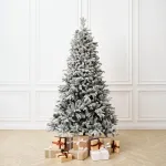 Заснеженная елка с шишками «Saint Paul» (Литая+пвх) 240 см / 2,4 м