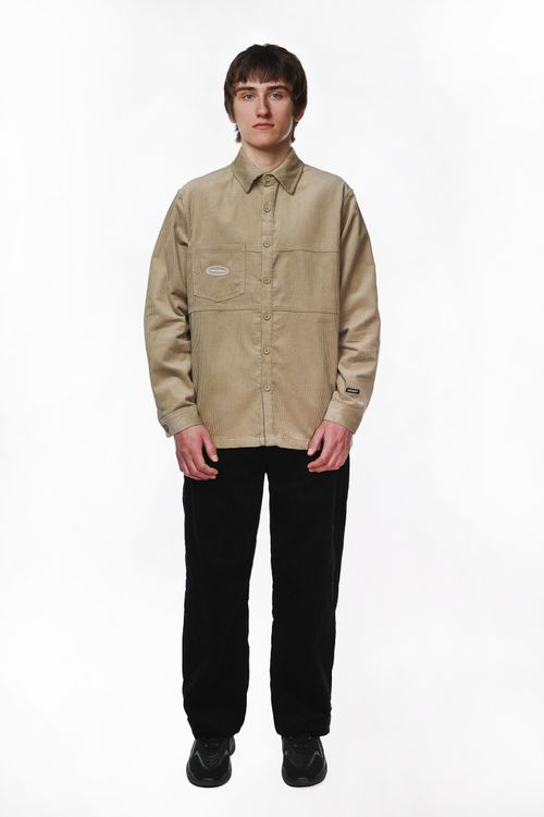 Рубашка Velvet Button темно-песочная
