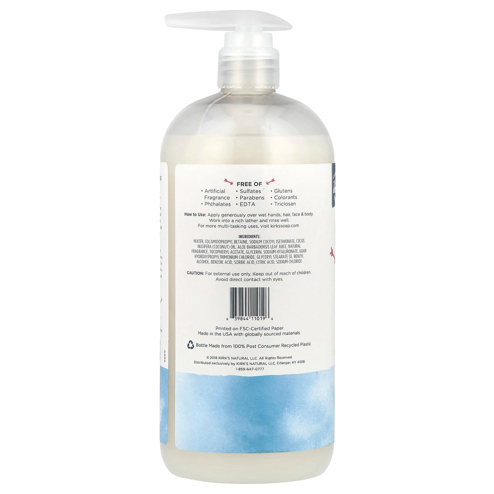 Kirk's, Head To Toe, питательное очищающее средство, 3 в 1, оригинальная свежесть, 946 мл (32 жидк. унции)