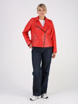 Кожаная куртка демисезонная косуха оверсайз