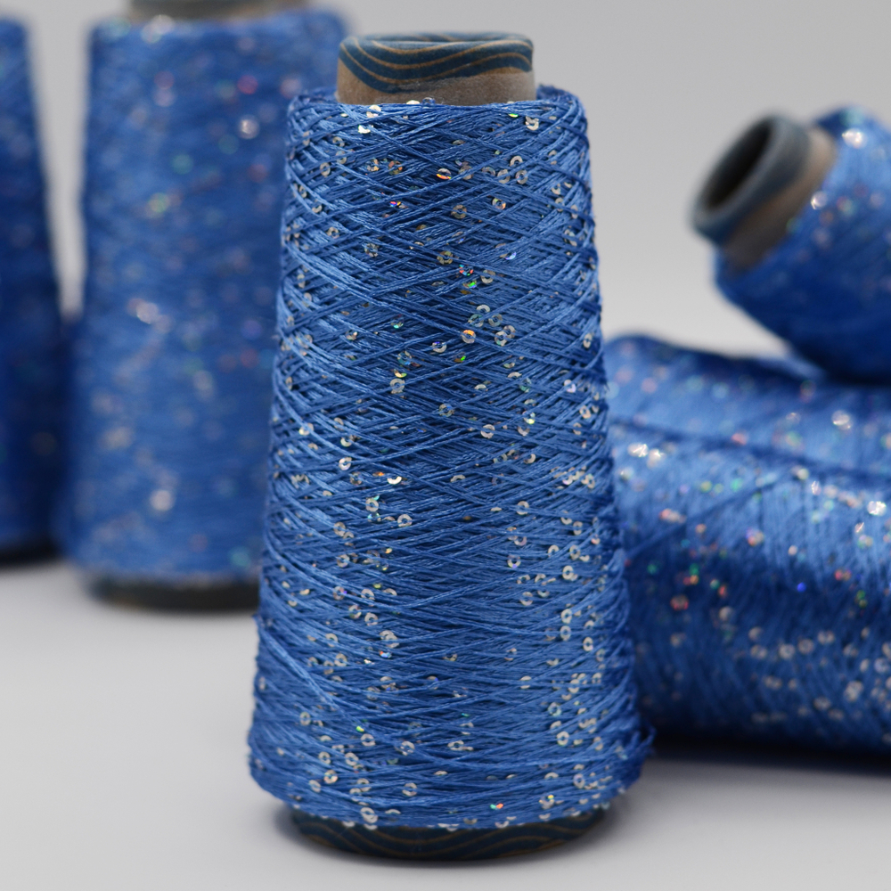 Sequin Yarn art. Paillette (васильковый)