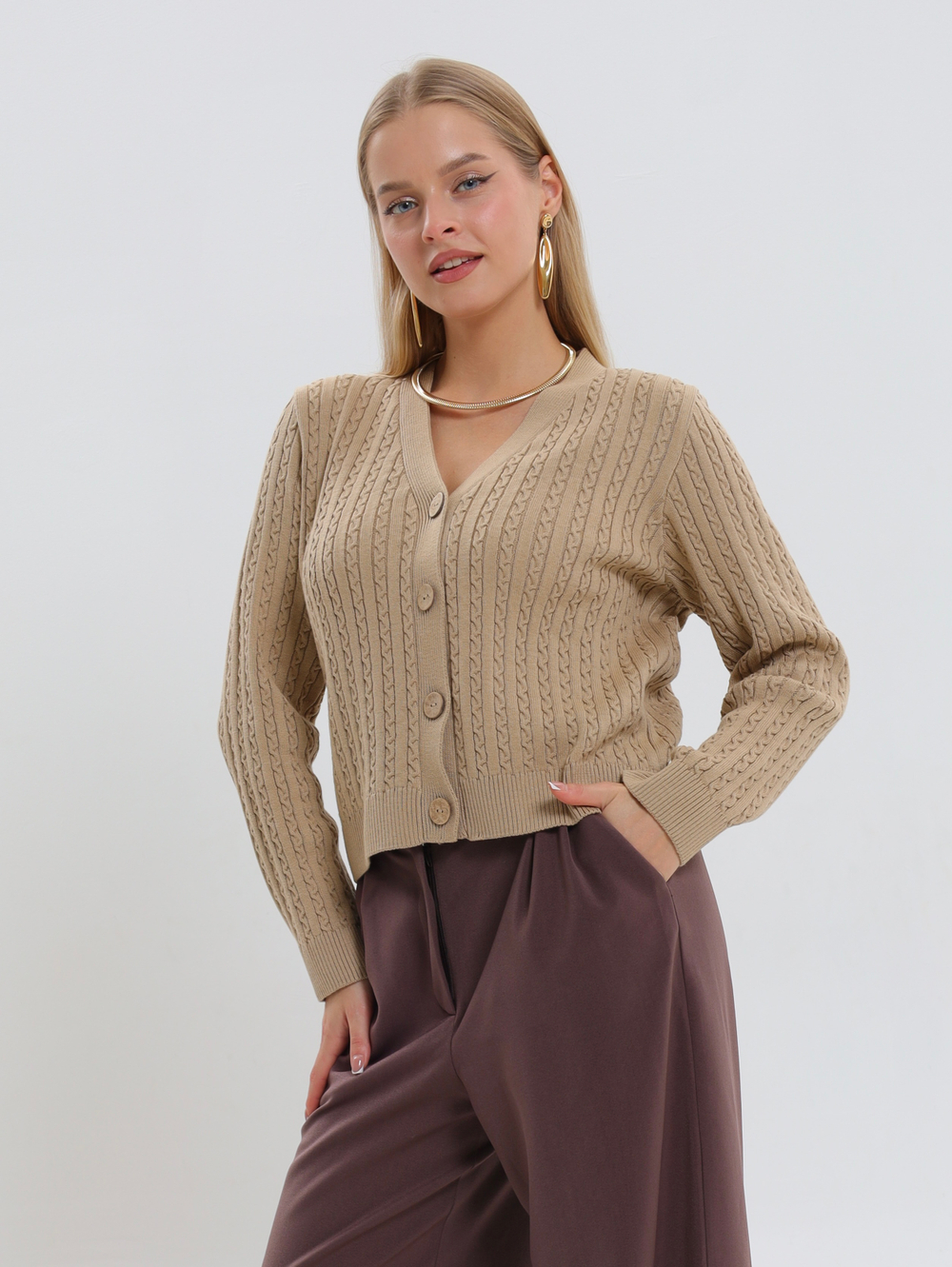 Кардиган «Мелкие косички»