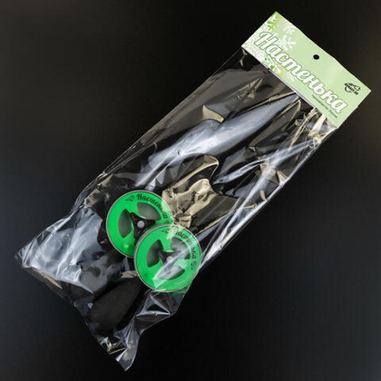 Удочка зимняя "Настенька", капелька (Р-черный, К-зеленый, О-серый), 2шт/уп