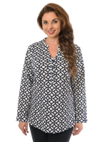 Блузка БЛ-22/синебелый-иллюзия