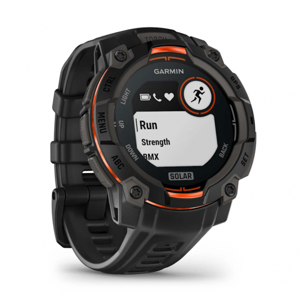 Умные часы Garmin Instinct 3 Solar 45 mm Black with Black Band