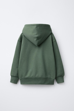 ZARA КОМПЛЕКТ ИЗ ТОЛСТОВКИ С КАПЮШОНОМ И БРЮК-ДЖОГГЕРОВ, ЗЕЛЕНЫЙ