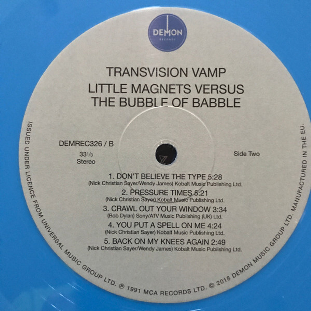 Transvision Vamp / I Want Your Love (Coloured Vinyl)(3LP)