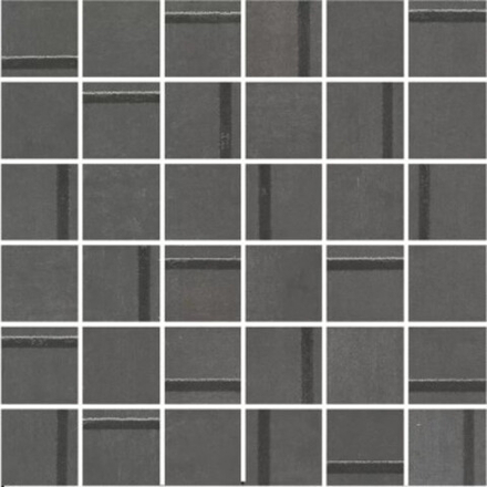 Декор Гварди 1 мозаичный антрацит матовый обрезной (MM13132)