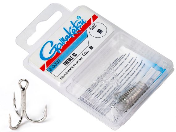 Крючки-тройники Gamakatsu 13N TREBLE HOOKS NICKEL разм. 10 10шт.