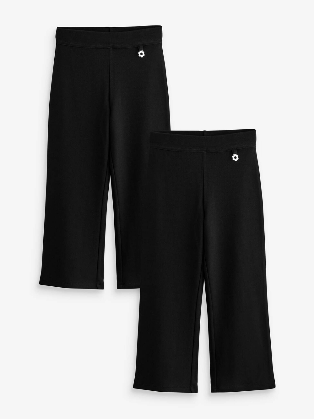 Брюки школьные без застежки для девочки Next Q76-874, 2 шт., Черный