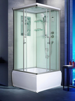 Душевая кабина WeltWasser  WW500 ALLER 904 90х90 см,  прозрачное стекло, поддон низкий, крыша, гидромассаж