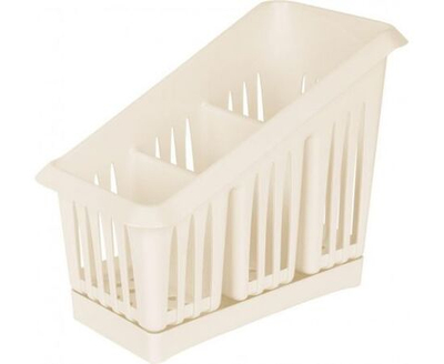 Сушилка для столовых приборов Plast Team 3х-секционная молочный туман