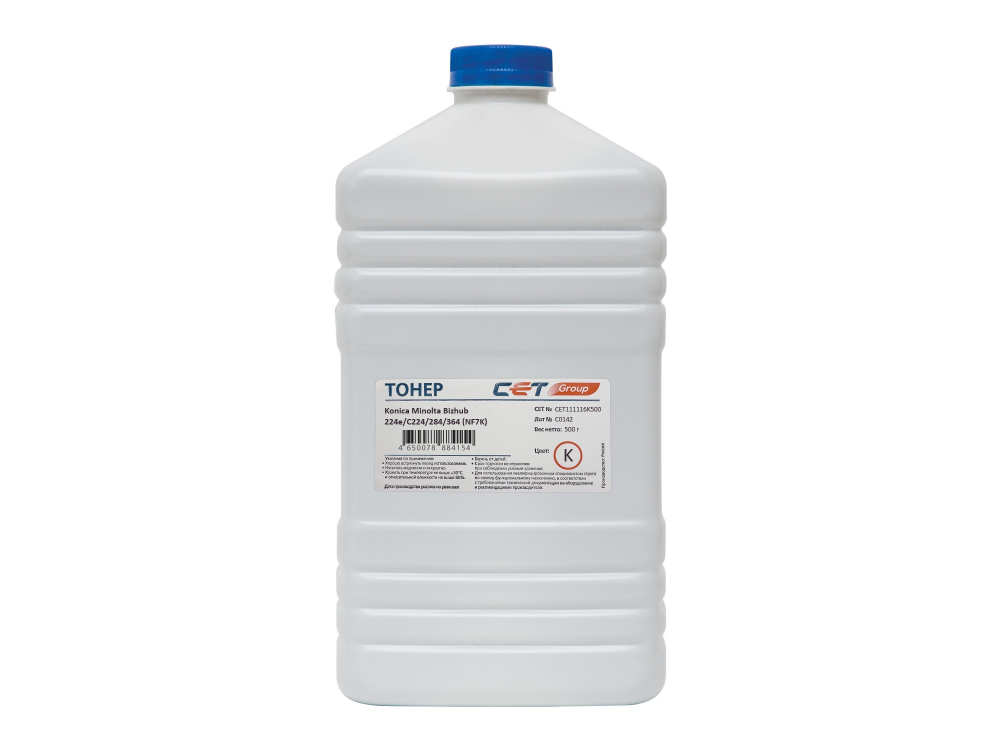 Тонер NF7K TN-321K/322/711K/712K для KONICA MINOLTA Bizhub 224e/C224/284/364 (CET) Black, 500г/бут, CET111116K500