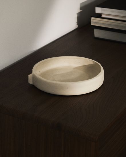 Кухонный поднос Mireni из папье-маше бежевый Ø 22,5 см