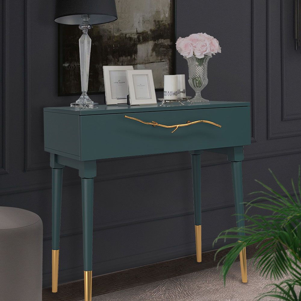 Консоль Арт Колор matte Стайл Голд Зеленый бирюзовый матовый