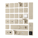 Накладка для розеток RJ45+SAT, 2-я, матовый кашемир, серия R98