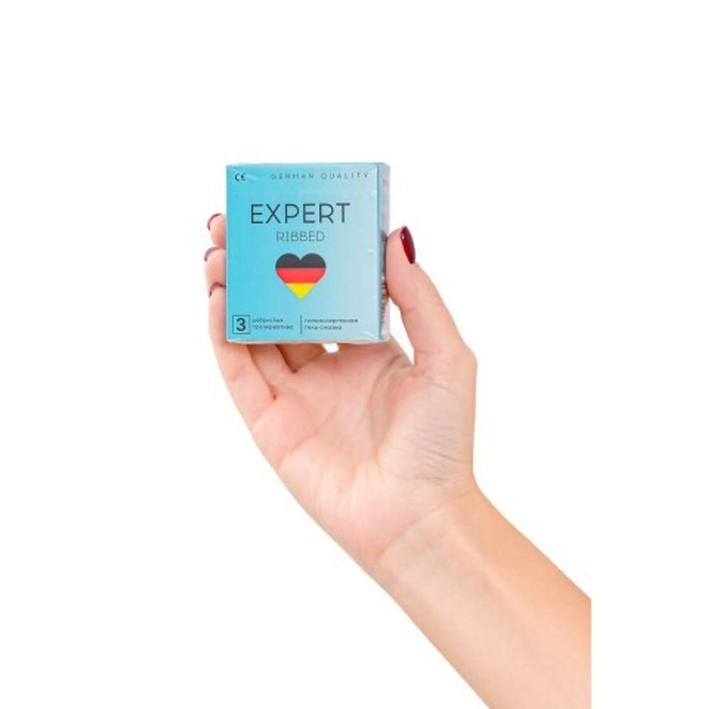 Презервативы EXPERT RIBBED № 3 (ребристые), 3 шт.