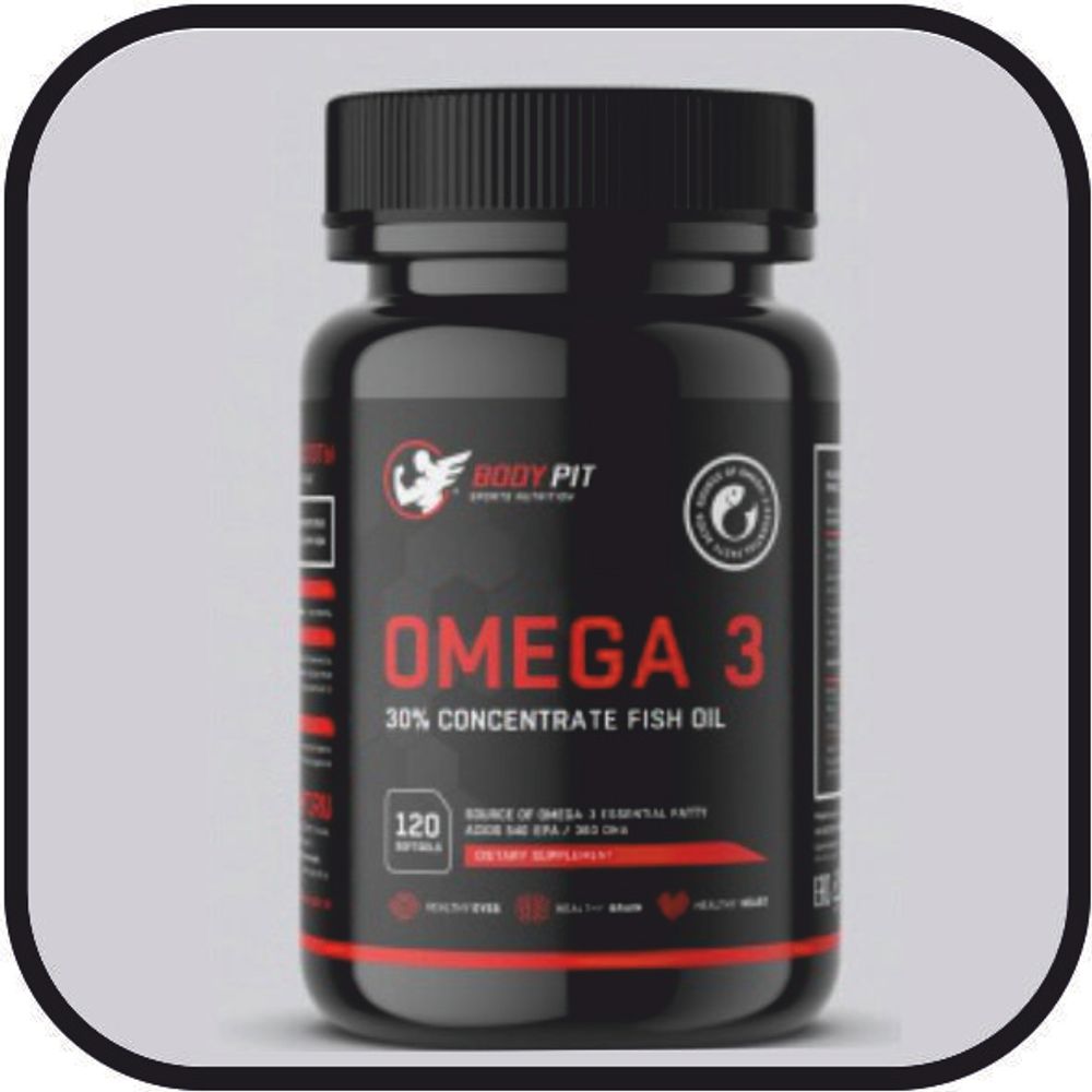 Антиоксидант Body-Pit Omega 3 30 % concentrate, 120 капсул,