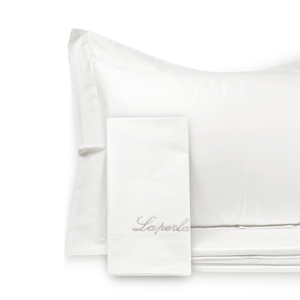 Однотонное постельное белье La Perla White