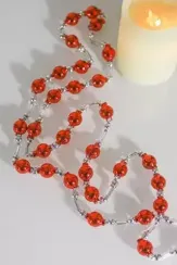 С102/1 Елочное украшение Бусы №6 , красные, Ёлочка