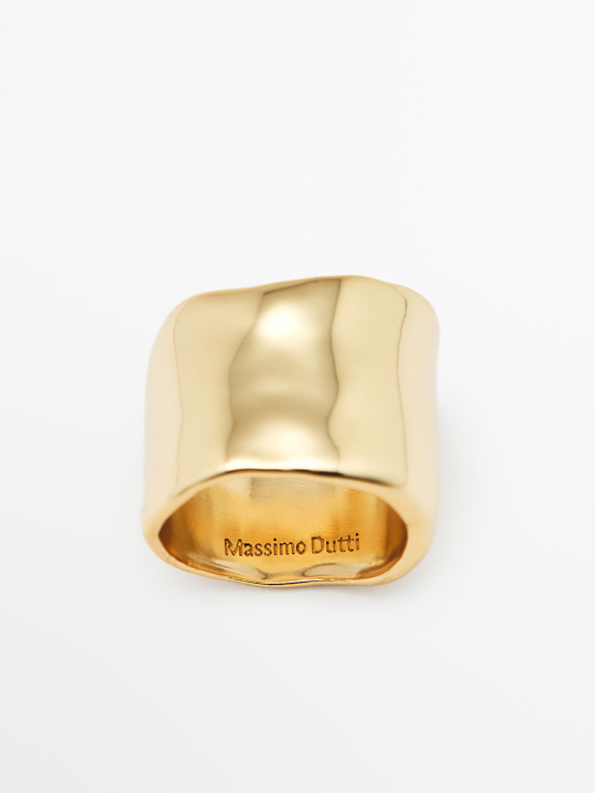 Massimo Dutti Широкое кольцо, золотистый