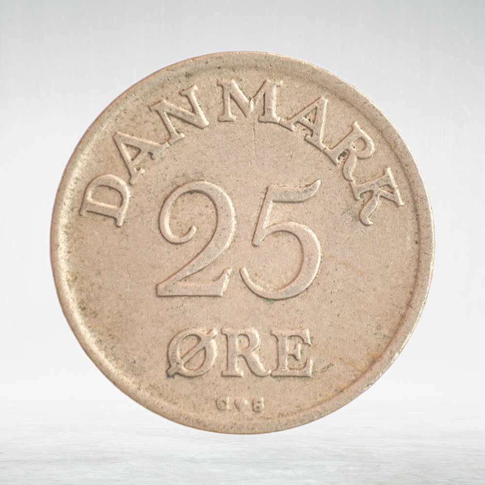 Denmark, 25 Øre - Frederik IX, 1958, VF