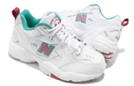 New Balance NB 608 V1 comfortable shock absorption lightweight low-top training shoes women's white green B wide