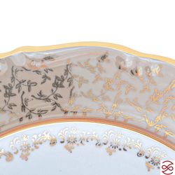 Блюдо круглое Repast Бежевый лист Мария-тереза 33 см