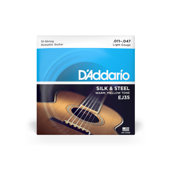 Струны для 12 струнной акустической гитары D'ADDARIO EJ35