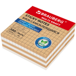 Блок самоклеящийся крафтовый (стикеры) BRAUBERG MULTI KRAFT 76х76 мм 300 листов (6 штук в упаковке)