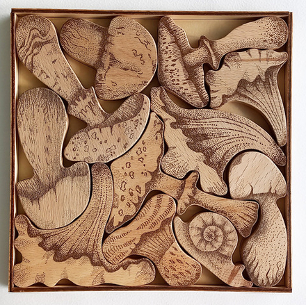 Деревянный пазл Грибы