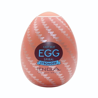 Мастурбатор-яйцо Tenga Egg Spiral (Цвет: оранжевый)